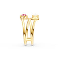 Diamond & Pink Sapphire Wrap Ring