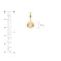 Pink Morganite Double Bezel Dangle Earrings