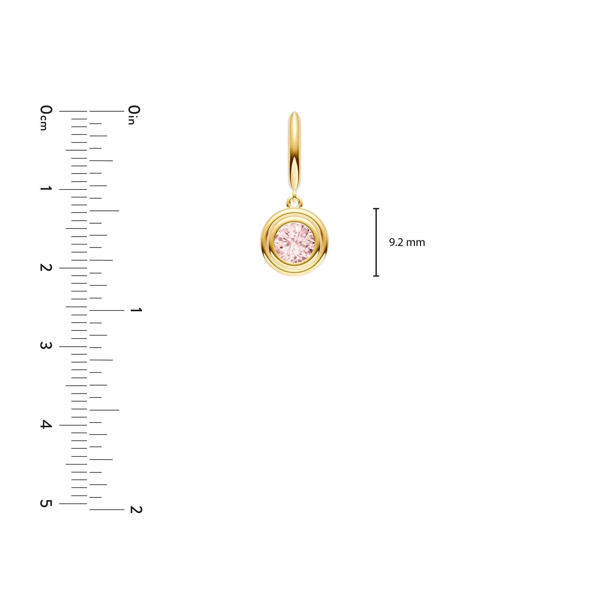 Pink Morganite Double Bezel Dangle Earrings