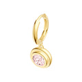 Pink Morganite Double Bezel Dangle Earrings