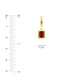 Emerald Red Garnet Bezel Drop Earrings