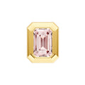 Emerald Pink Morganite Double Bezel Stud Earrings