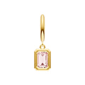 Emerald Pink Morganite Bezel Drop Earrings
