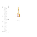 Emerald Pink Morganite Bezel Drop Earrings