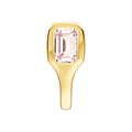Emerald Pink Morganite Bezel Stud Earrings