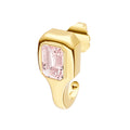 Emerald Pink Morganite Bezel Stud Earrings