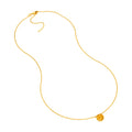 Round Citrine Pendant Necklace