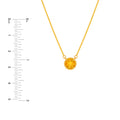 Round Citrine Pendant Necklace