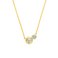Toi et Moi Necklace (Green Amethyst & Sky Blue)