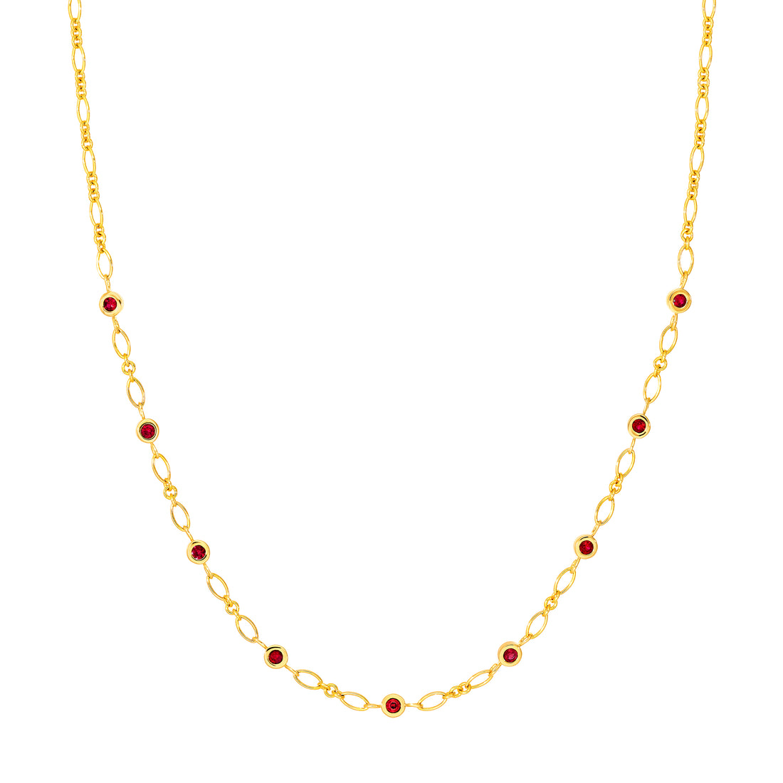 Ruby Station Oval Chain Necklace