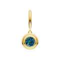 London Blue Double Bezel Dangle Earrings