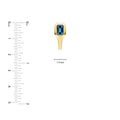 Emerald London Blue Bezel Stud Earrings
