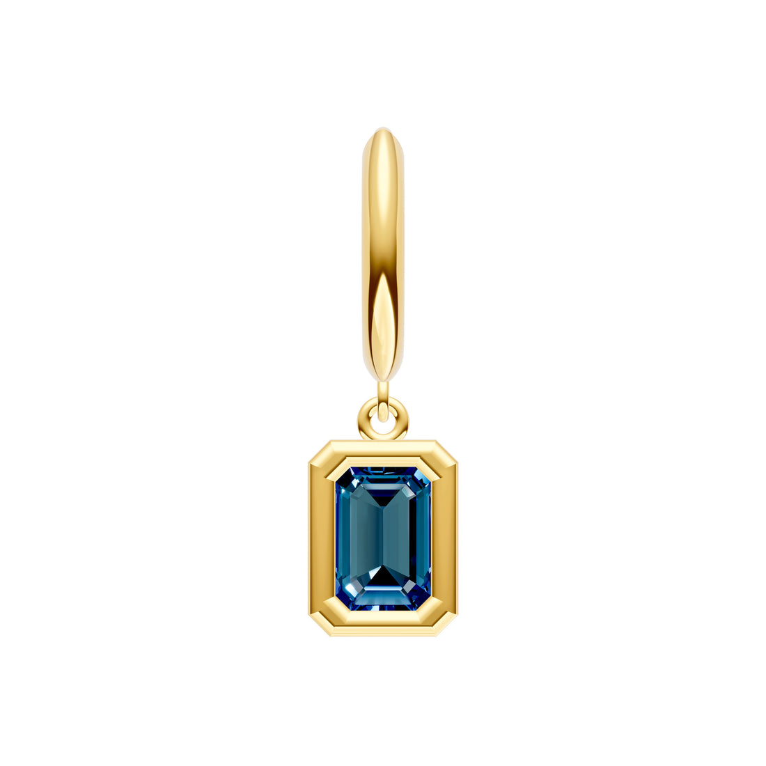Emerald London Blue Drop Earrings
