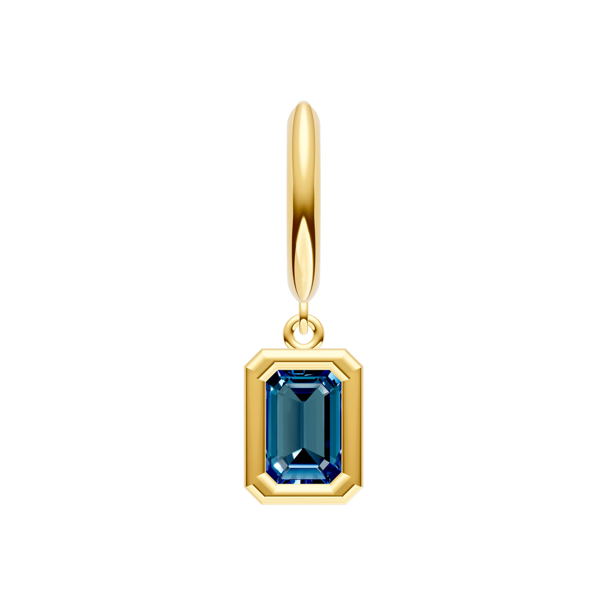 Emerald London Blue Drop Earrings