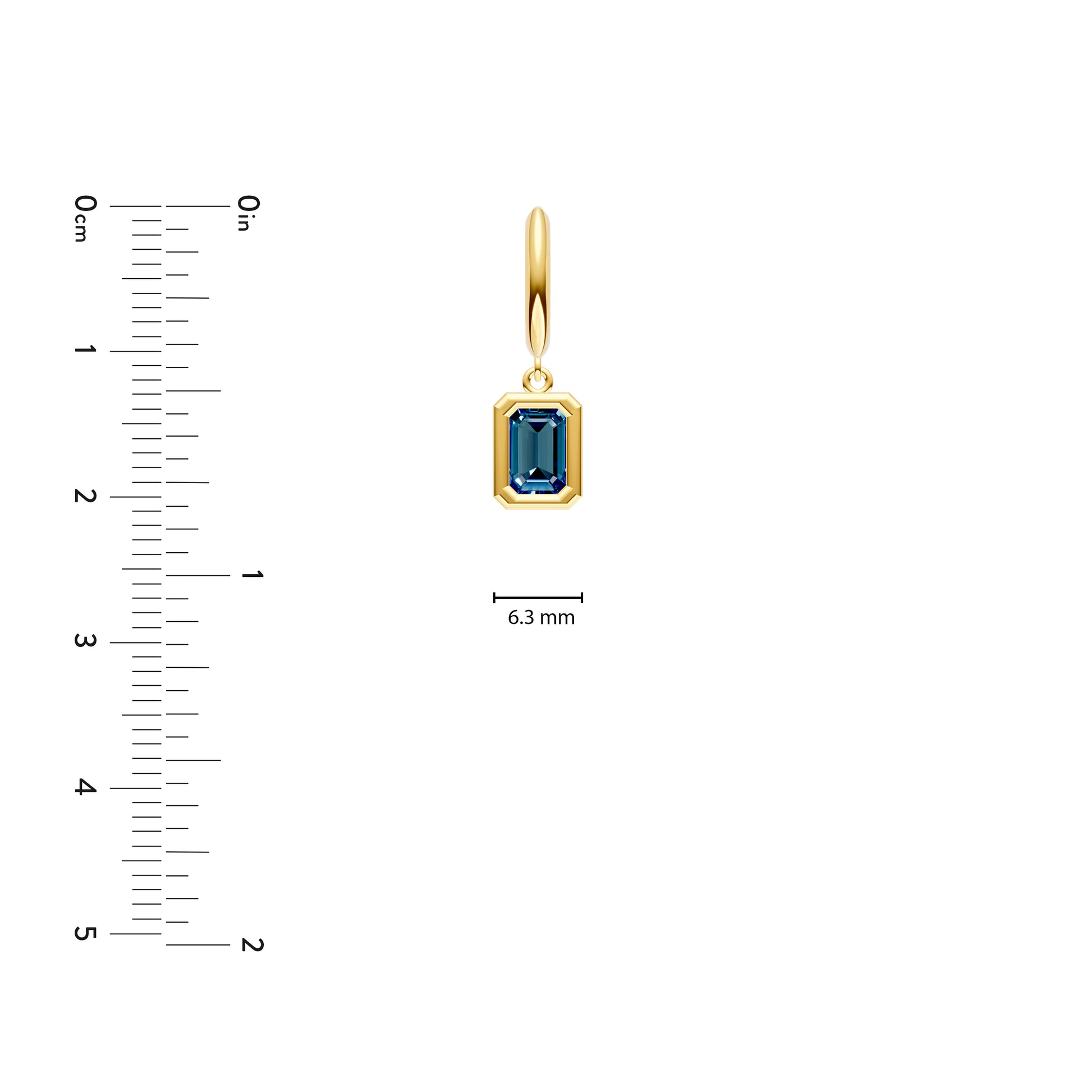 Emerald London Blue Drop Earrings