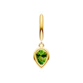 Pear Peridot Bezel Drop Earrings