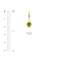 Pear Peridot Bezel Drop Earrings