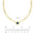 7/8tcw London Blue 5+1 Link Necklace
