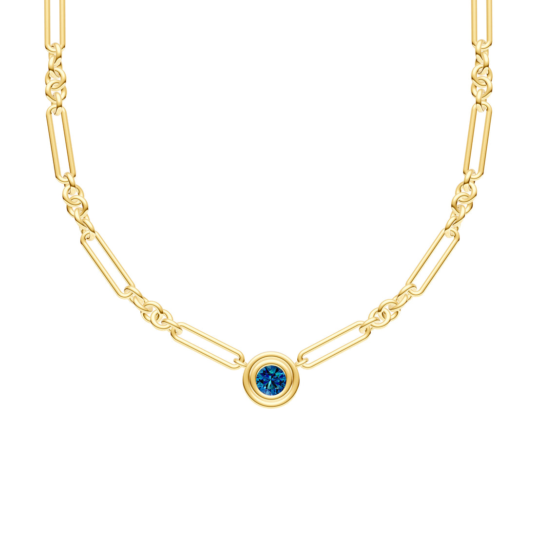 7/8tcw London Blue 5+1 Link Necklace