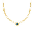 7/8tcw London Blue 5+1 Link Necklace