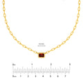 Emerald Red Garnet Pendant Forzentina Necklace