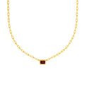 Emerald Red Garnet Pendant Forzentina Necklace