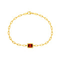 Emerald Red Garnet Pendant Forzentina Bracelet
