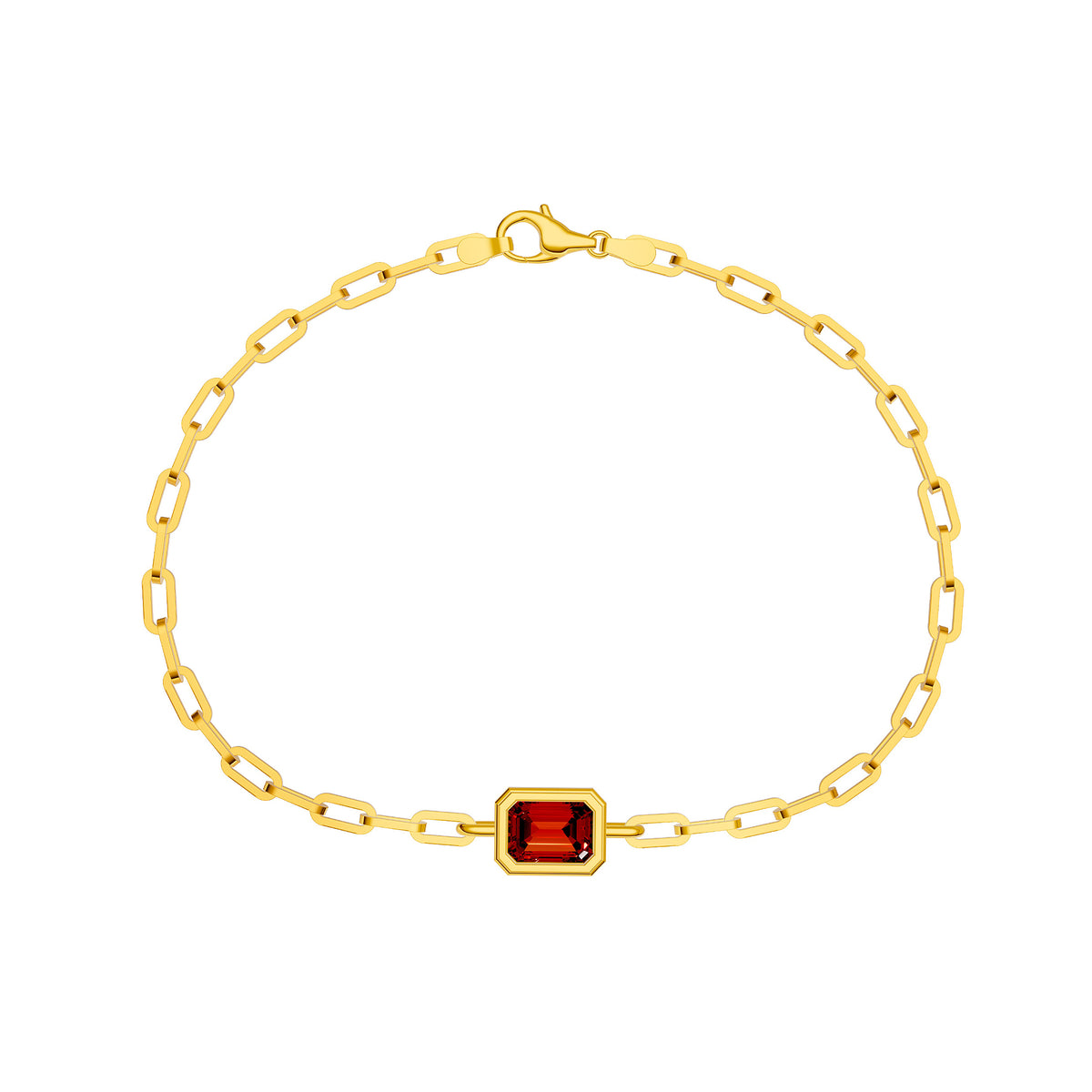 Emerald Red Garnet Pendant Forzentina Bracelet