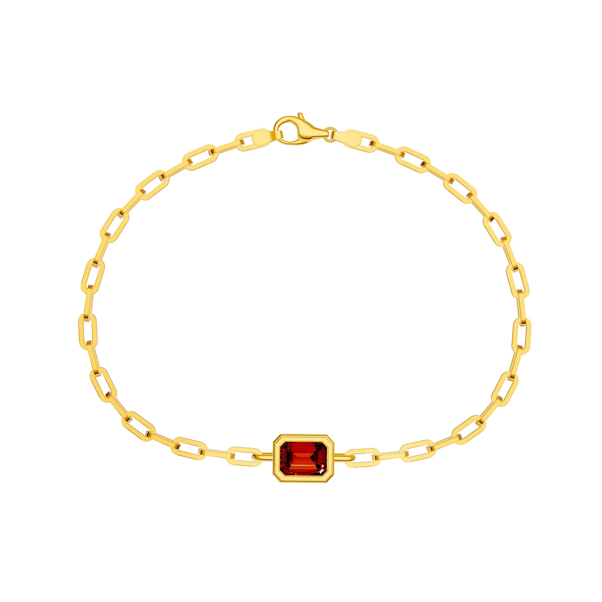 Emerald Red Garnet Pendant Forzentina Bracelet