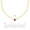 Round Purple Amethyst Forzentina Necklace