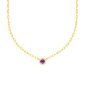 Round Purple Amethyst Forzentina Necklace