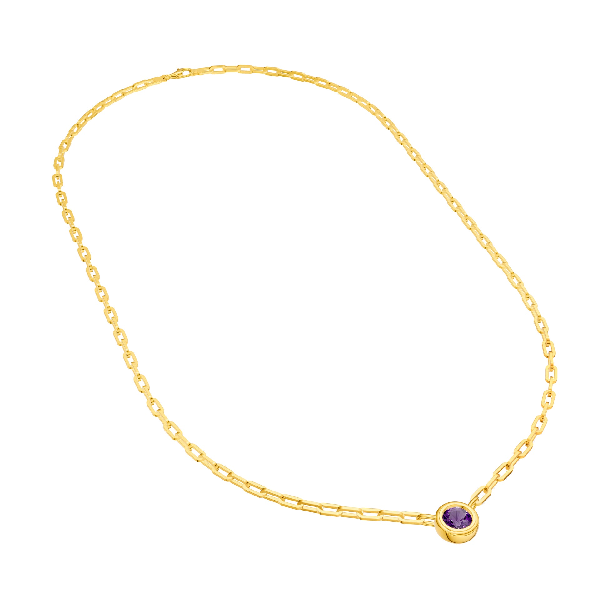 Round Purple Amethyst Forzentina Necklace