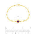 Round Purple Amethyst Forzentina Bracelet