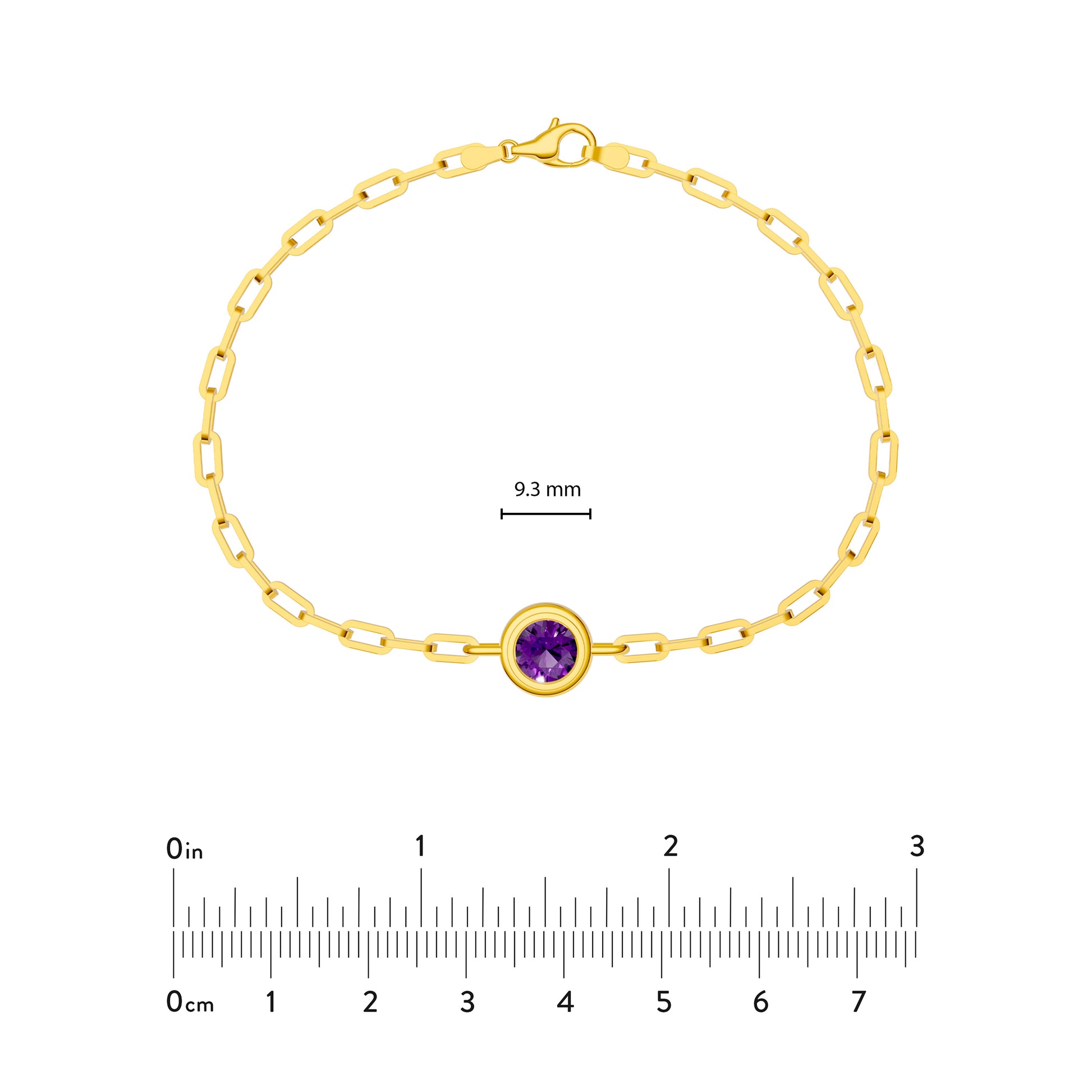 Round Purple Amethyst Forzentina Bracelet