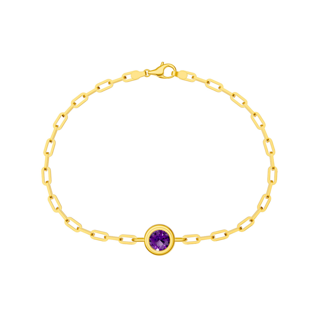Round Purple Amethyst Forzentina Bracelet