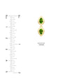 Double Pear Peridot Dangle Earrings