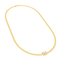 Emerald Pink Morganite Curb Necklace