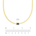 Emerald London Blue Curb Necklace