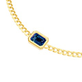 Emerald-Cut London Blue Curb Necklace