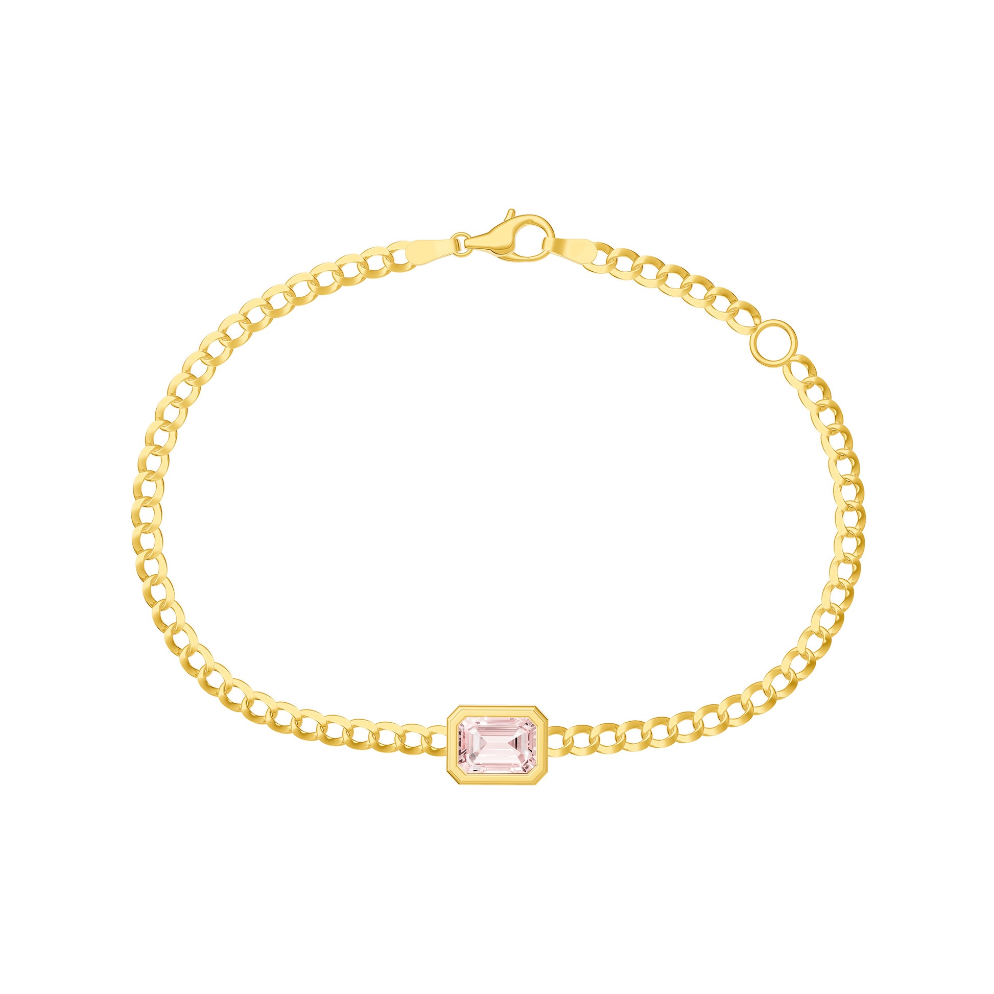 Emerald Pink Morganite Forzentina Bracelet