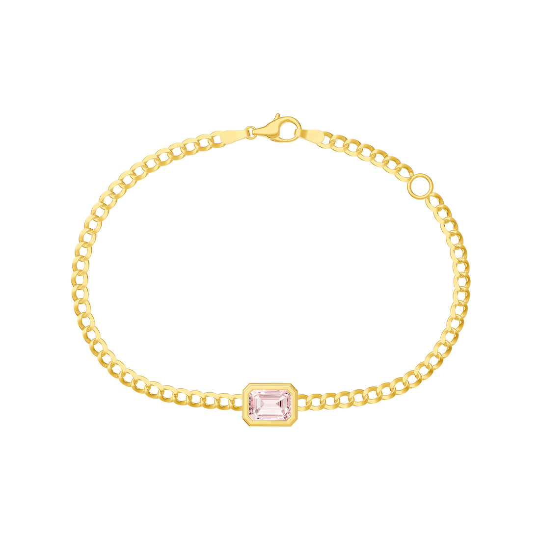 Emerald Pink Morganite Forzentina Bracelet