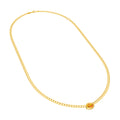 Oval Citrine Curb Necklace