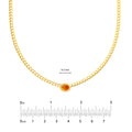 Oval Citrine Curb Necklace