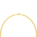 Oval Sky Blue Topaz Curb Necklace