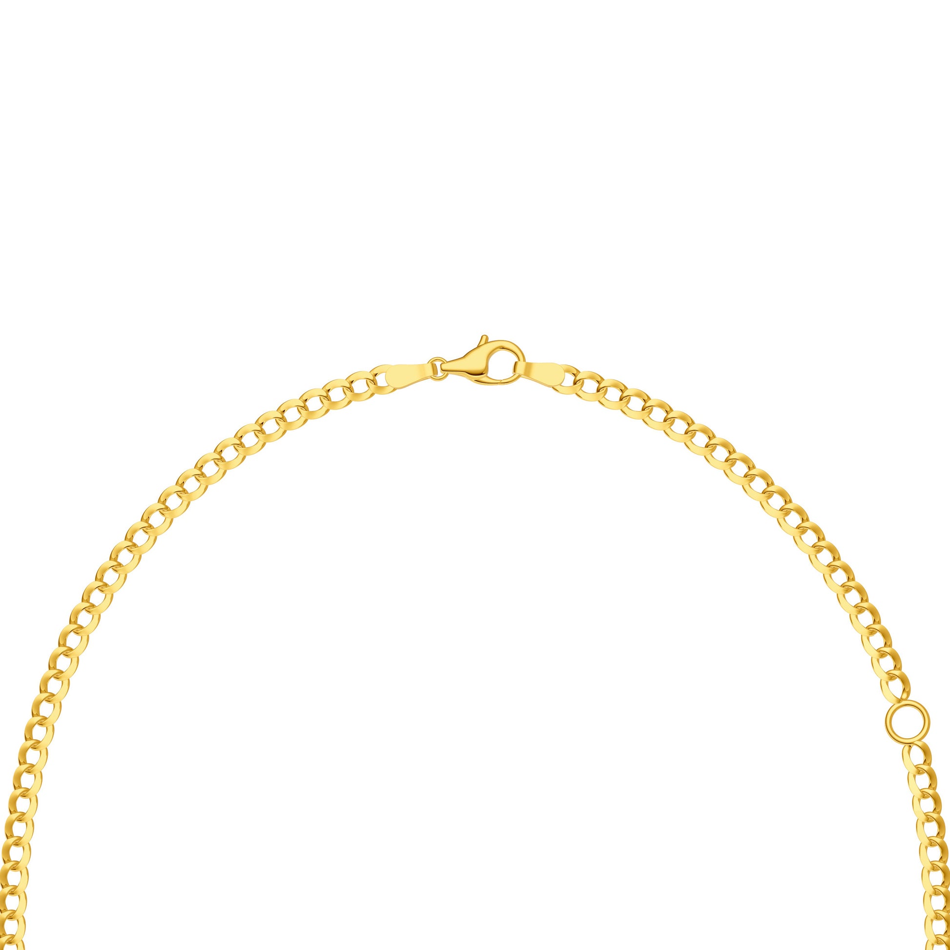 Oval Sky Blue Topaz Curb Necklace