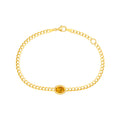 Oval Citrine Curb Bracelet