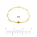 Oval Citrine Curb Bracelet
