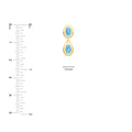 Double Oval Sky Blue Dangle Earrings