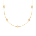 Pear Pink Morganite Station Necklace