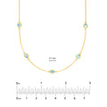 Pear Sky Blue Station Necklace